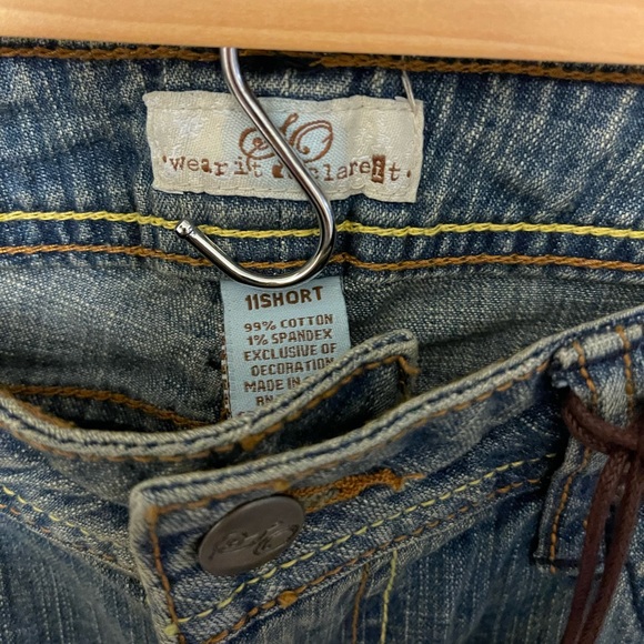 Faded Wash Flare Leg Jeans - Picture 8 of 10